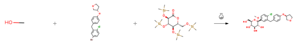 Route of Synthesis (ROS) of Furan, 3-[4-[(5-broMo-2-chlorophenyl)Methyl]phenoxy]tetrahydro-, (3S)-