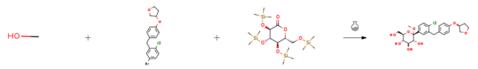 Voie de synthèse (ROS) du furane, 3-[4-[(5-broMo-2-chlorophényl)méthyl]phénoxy]tétrahydro-, (3S)-