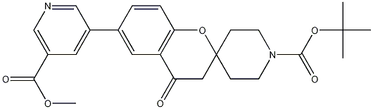 Tert-Butyl6-(5-(methoxycarbonyl)pyridin-3-yl)-4-oxospiro[chroman-2,4'-piperidine]-1'-carboxylate CAS#: 921760-67-0