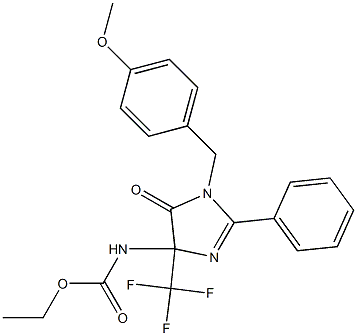 ethyl 1-(4-methoxybenzyl)-5-oxo-2-phenyl-4-(trifluoromethyl)-4,5-dihydro-1H-imidazol-4-ylcarbamate CAS#: 921141-97-1