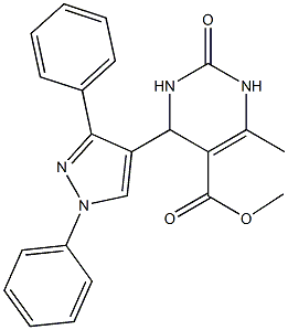 methyl 4-(1,3-diphenyl-1H-pyrazol-4-yl)-6-methyl-2-oxo-1,2,3,4-tetrahydropyrimidine-5-carboxylate CAS#: 955857-88-2