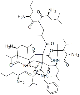 t-butoxycarbonylleucyl-leucyl-leucyl-leucyl-aminoisobutyryl-leucyl-leucyl-leucyl-leucyl-aminoisobutyric acid benzyl ester CAS#: 99593-01-8