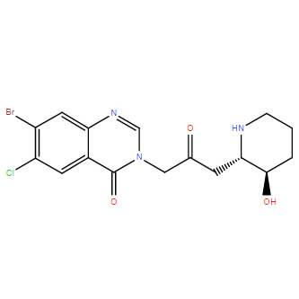 Struktura halofuginonu CAS 55837-20-2