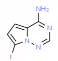 Структура 4-амино-7-йодопирроло [2,1-f] [1,2,4] триазина CAS 1770840-43-1