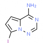 4-アミノ-7-ヨードピロロ[2,1-f] [1,2,4]トリアジンCAS 1770840-43-1の構造