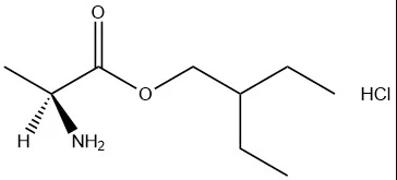 Structure of (S)-2-Ethylbutyl 2-Aminopropanoate Hydrochloride CAS#946511-97-3