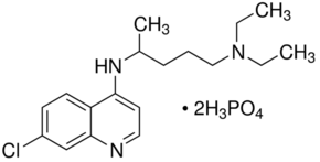 Struttura del clorochina difosfato CAS 50-63-5