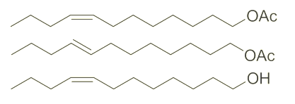 Estructura del acetato de Z-8-dodeceniloE-8-acetato de dodeceniloZ-8-dodecenol CAS WPNA-0001