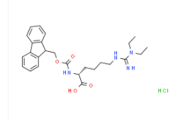 Структура Fmoc-D-Homoarg (Et) 2-OH · HCl CAS 2098497-24-4