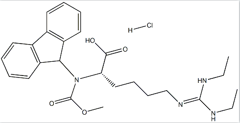 Estrutura de Fmoc-Homoarg (Et) 2-OH · HCl CAS 1864003-26-8