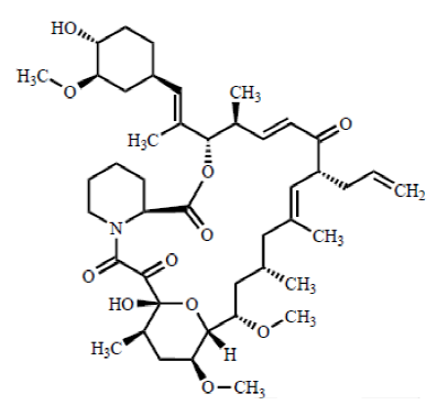 Structure of Tacrolimus C4-epimer Diene CAS 104987-11-334