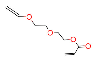 Structure de l'acrylate de 2-[2-(vinyloxy)éthoxy]éthyle CAS 86273-46-3