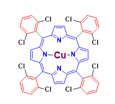 Struttura di 5,10,15,20-tetrakis-(2,6-diclorofenil)-porfirina-cu(II) CAS 56047-84-8