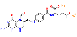 Structure du lévofolinate de sodium CAS 1141892-29-6