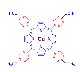 Struttura della meso-Tera(4-metossifenil)porfirina-Cu(II) CAS 24249-30-7