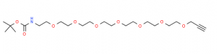 Structure of t-Boc-N-Amido-PEG7-propargyl CAS 2112737-90-1