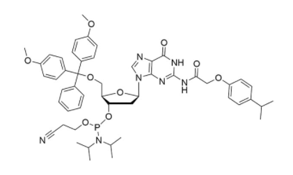 Struktura fosforoamidytu DMT-dG (IPAc) Nr CAS