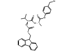 Estructura de Fmoc-Val-Ala-PAB-OH CAS 1394238-91-5