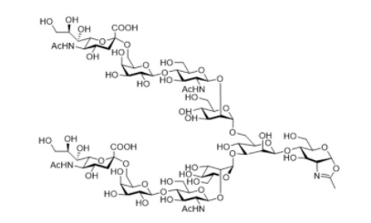 唾液酸糖肽 CAS 的结构#