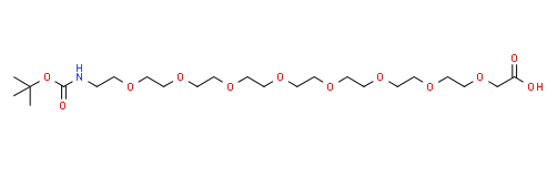 Structure of BOCNH-PEG8-CH2COOH CAS 2147743-36-8
