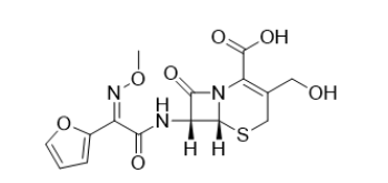 Structure de l'impureté céfuroxime sodique A CAS 56238-63-25002