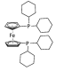 структура 1,1'-біс(дициклогексилфосфіно)фероцену CAS 146960-90-9