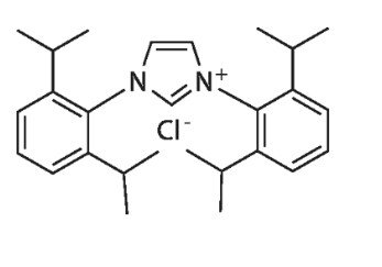 structure du chlorure de 1,3-bis(2,6-diisopropylphényl)imidazolium CAS 250285-32-6