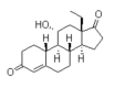 estrutura de 11A-HIDROXI-18-METIL-ESTR-4-ENE-3,17-DIONE CAS 53067-82-6