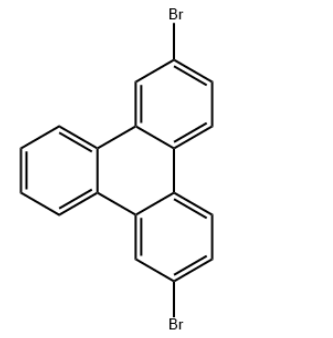 struktura 2,7-dibromotrifenylenu CAS 888041-37-0