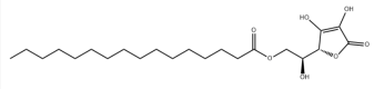 ساختار آسکوربیل پالمیتات CAS 137-66-6