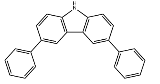 هيكل 3,6،9-Diphenyl-56525H-carbazole CAS 79-2-XNUMX