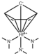 מבנה של Cyclopentadienyl Tris(dimethylamino) Hafnium CAS 941596-80-1
