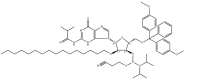 מבנה של DMTr-2'-O-C16-rG(iBu)-3'-CE-Phosphoramidite CAS 2382942-32-5