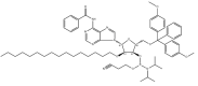 structure du DMTr-2'-O-C16-rA(Bz)-3'-CE -Phosphoramidite CAS 2382942-35-8