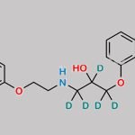 4 Hydroxy Phenyl Carvedilol D5 CAS#: 1261395-96-3