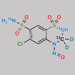 4-Nitroso Hydrochlorothiazide-13C,15N2,d2 CAS#: N/A