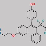 (Z)-4-Hydroxy-N-Desmethyl Tamoxifen D5 CAS#: 1584173-54-5