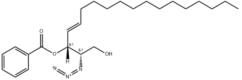 Structure of 4-Octadecene-1, 3-diol, 2-azido-, 3-benzoate, (2S, 3R, 4E) CAS 103348-50-1