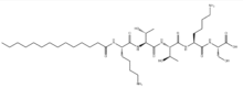 Structure of MYRISTOYL PENTAPEPTIDE-4 CAS 1392416-25-9
