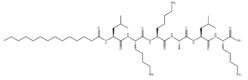 Structure of Myristoyl Hexapeptide-16 CAS 959610-54-9