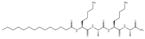 Structure of N2-(1-Oxotetradecyl)-L-lysyl-L-alanyl-L-lysyl-L-alaninamide CAS 959610-24-3