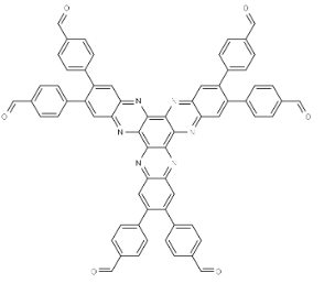 Structure of 2,3,8,9,14,15-hexa(4-formylphenyl)diquinoxalino[2,3-a2′,3′-c]phenazine CAS 2307218-00-2