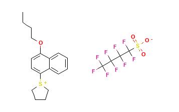 Structure of 1-(4-Butoxy-1-naphthalenyl)tetrahydro-thiophenium perfluorobutanesulfonate CAS 209482-18-8